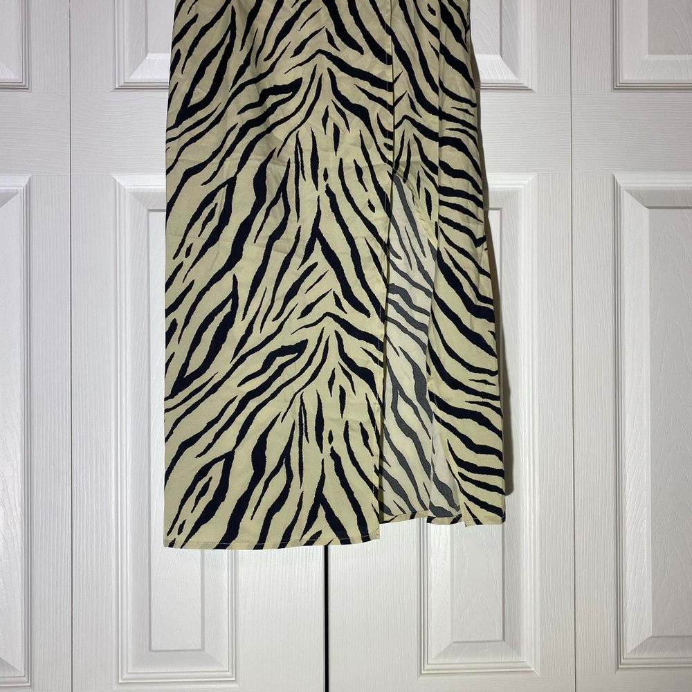 SHEIN Zebra Print Midi Skirt